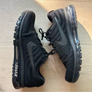 Nike Air Max 2017 Triple Black shoes sz 15